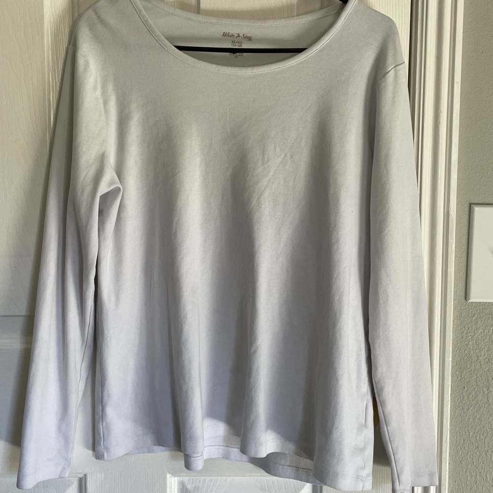 White long-sleeve shirt